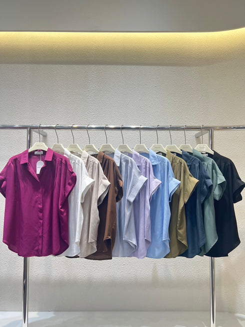 WANWAN Short Sleeves Casual Formal Shirts